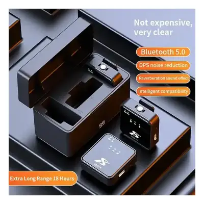 SX63 Collar Wireless Mic Portable Live Streaming Lavalier Mini Lapel Microphone With Charging Case For Mobile Cell Phone